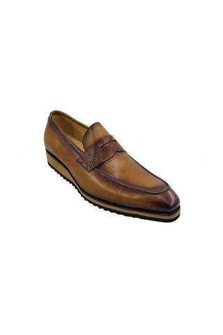 Carrucci KS516-01 Leather Penny Loafer