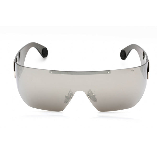 Philipp Plein SPP029M Sunglasses SHINY PALLADIUM/Grey-AmbrogioShoes