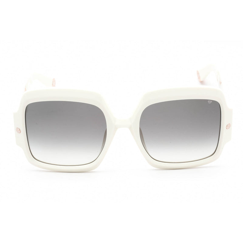 Philipp Plein SPP038M Sunglasses White / Grey Gradient-AmbrogioShoes