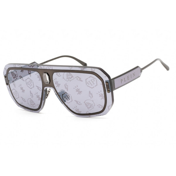 Philipp Plein SPP050 Sunglasses Glossy Bakelite / Smoke/Mirror Silver-AmbrogioShoes