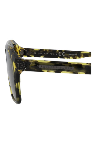 Philipp Plein SPP072M Yellow/Black Havana Sunglasses-AmbrogioShoes