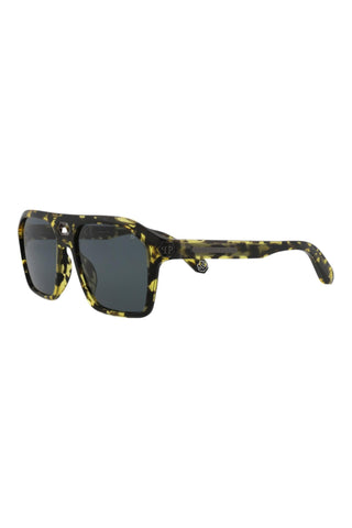 Philipp Plein SPP072M Yellow/Black Havana Sunglasses-AmbrogioShoes
