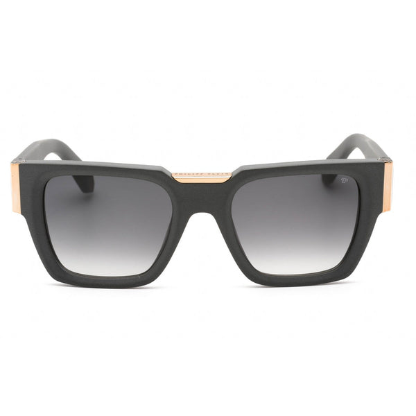 Philipp Plein SPP095M Sunglasses Matte Dark Grey / Gradient Grey-AmbrogioShoes