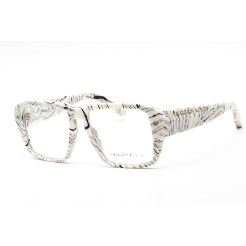Philipp Plein VPP081 Eyeglasses Marbled Ivory / Clear Lens-AmbrogioShoes