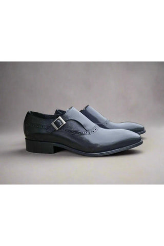 Carrucci KS503-05 Leather Single Monk-Strap