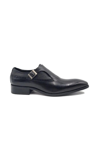 Carrucci KS503-05 Leather Single Monk-Strap