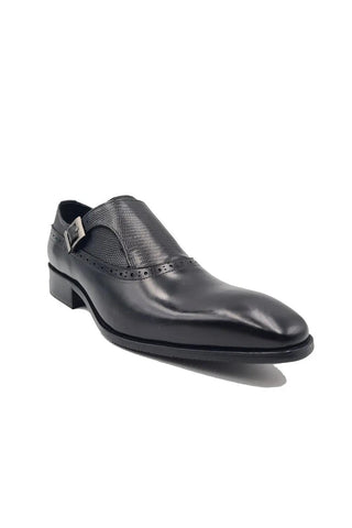 Carrucci KS503-05 Leather Single Monk-Strap