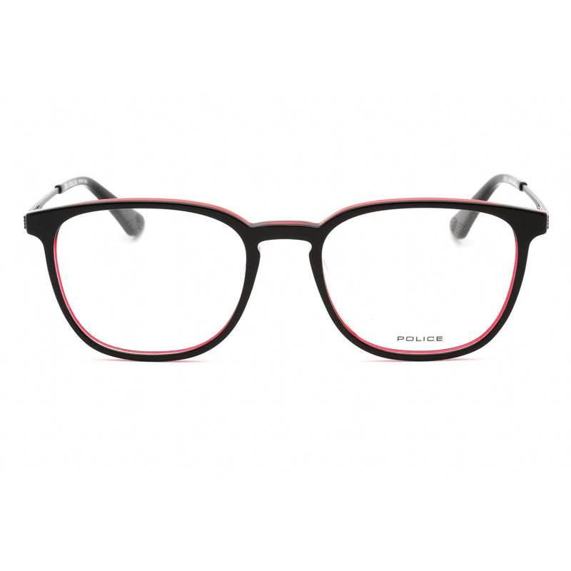 Police VPLD07M Eyeglasses Red W/Shiny Black Top / Clear Lens-AmbrogioShoes
