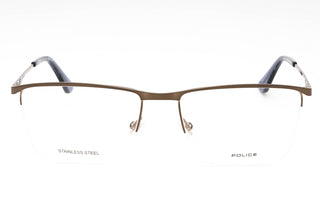 Police VPLG75M Eyeglasses Shiny Glossed Bronze / Clear Lens-AmbrogioShoes