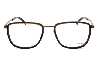 Porsche P8365 Eyeglasses Grey Brown/Clear demo lens-AmbrogioShoes