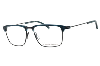 Porsche P8380 Eyeglasses Blue Dark Gunmetal/Clear demo lens-AmbrogioShoes