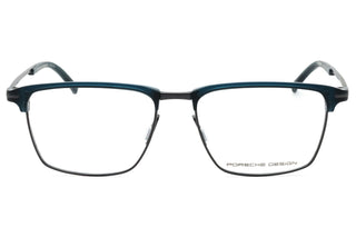 Porsche P8380 Eyeglasses Blue Dark Gunmetal/Clear demo lens-AmbrogioShoes