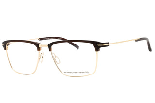 Porsche P8380 Eyeglasses Brown Gold/Clear demo lens-AmbrogioShoes
