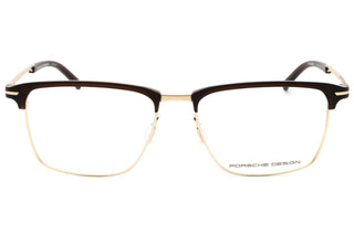 Porsche P8380 Eyeglasses Brown Gold/Clear demo lens-AmbrogioShoes