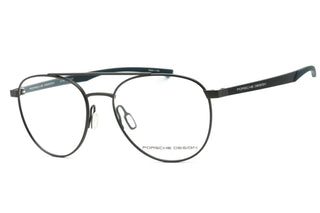 Porsche P8754 Eyeglasses Dk Grey / Blue /clear demo lens-AmbrogioShoes