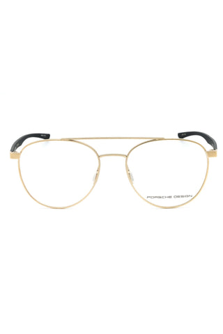 Porsche P8754 Eyeglasses GOLD/BLACK/clear demo lens-AmbrogioShoes