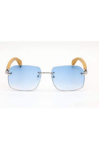 Porta Romana 1974 Sunglasses Yellow Wood / Blue Gradient-AmbrogioShoes