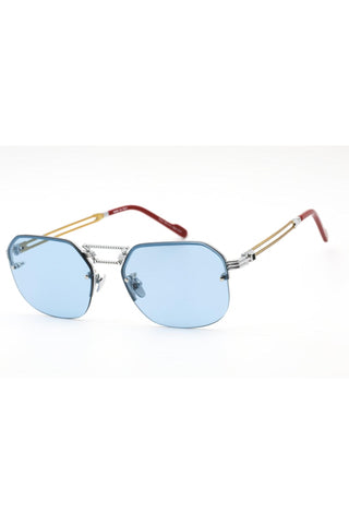 Porta Romana Mod. 1012 Sunglasses Silver Light Blue / Blue-AmbrogioShoes