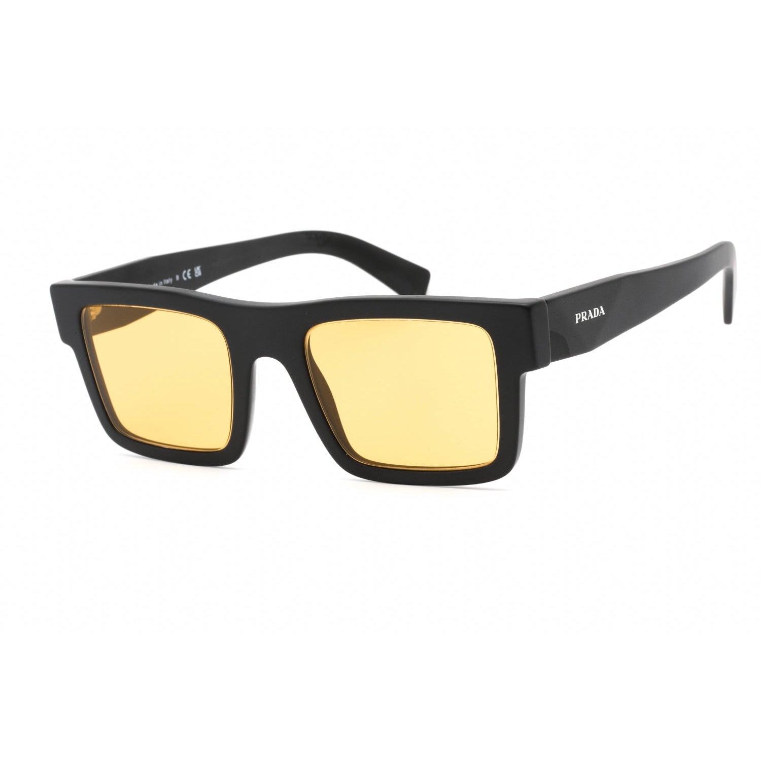 Prada 0PR 19WS Sunglasses Matte Black/Yellow – AmbrogioShoes