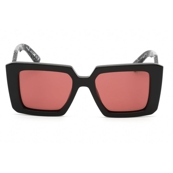 Prada 0PR 23YS Sunglasses Black / Red Mirrored Silver-AmbrogioShoes