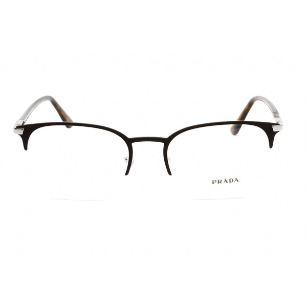 Prada 0PR 57YV Eyeglasses Matte Brown/Clear demo lens-AmbrogioShoes