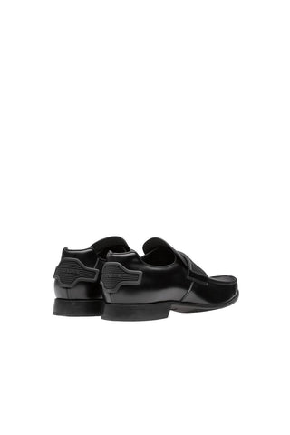 Prada 2DG094-B4L Black Calf-Skin Leather Moccasin Loafers (PRM1006)-AmbrogioShoes