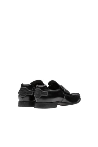 Prada 2DG094-B4L Black Leather Moccasin Loafers (PRM1006)