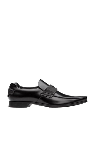 Prada 2DG094-B4L Black Leather Moccasin Loafers (PRM1006)
