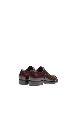 Prada 2EA130-055 Burgundy Calf-Skin Leather Oxfords (PRM1007)-AmbrogioShoes