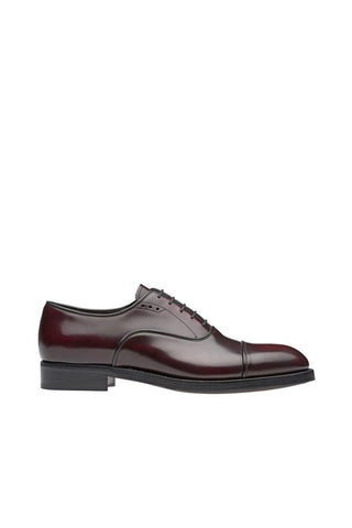 Prada 2EA130-055 Burgundy Calf-Skin Leather Oxfords (PRM1007)-AmbrogioShoes
