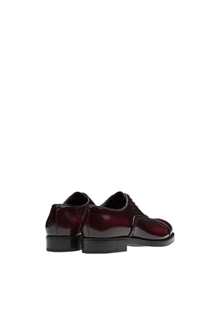 Prada 2EA135-055 Burgundy Brushed Leather Oxfords (PRM1025)
