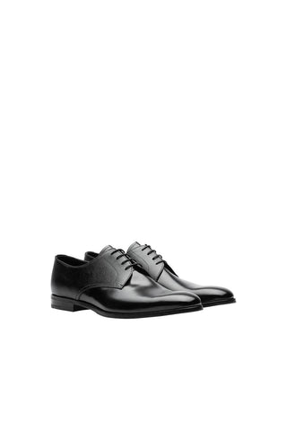 Prada 2EB174-UWU Black Saffiano / Calf-Skin Leather Oxfords (PRM1008)-AmbrogioShoes
