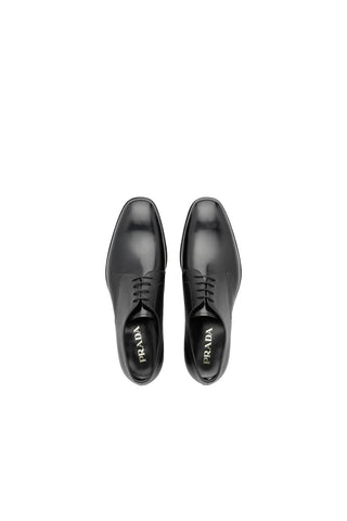 Prada 2EB174-UWU Black Saffiano / Calf-Skin Leather Oxfords (PRM1008)-AmbrogioShoes