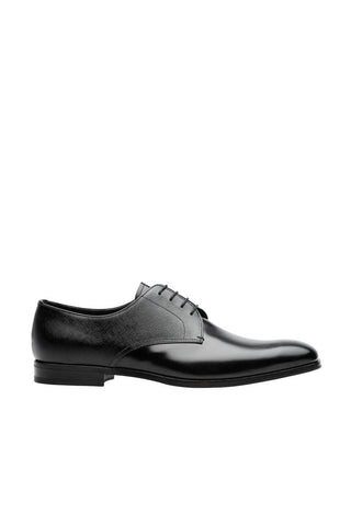 Prada 2EB174-UWU Black Saffiano / Calf-Skin Leather Oxfords (PRM1008)-AmbrogioShoes