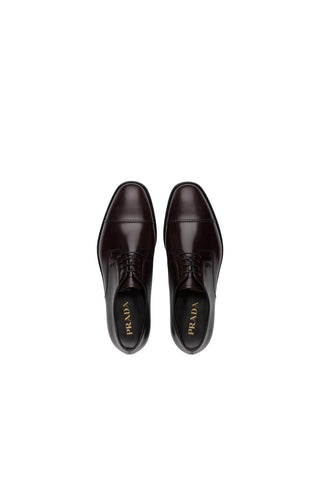 Prada 2EB184-ZJY Brown Polished Leather Derby (PRM1010)