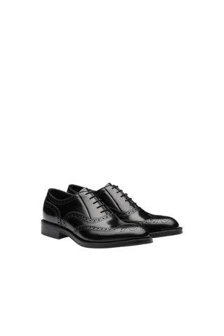 Prada 2EC134-ZJY Black Polished Calf-Skin Leather Derby (PRM1011)-AmbrogioShoes