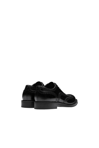 Prada 2EC134-ZJY Black Polished Calf-Skin Leather Derby (PRM1011)-AmbrogioShoes