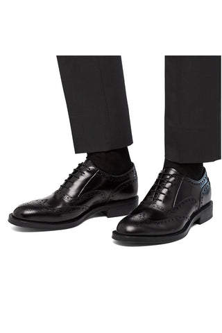 Prada 2EC134-ZJY Black Polished Calf-Skin Leather Derby (PRM1011)-AmbrogioShoes