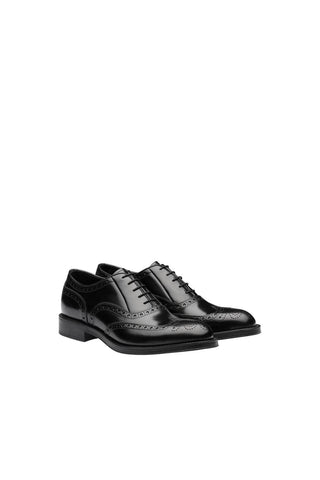 Prada 2EC134-ZJY Black Polished Leather Derby (PRM1011)