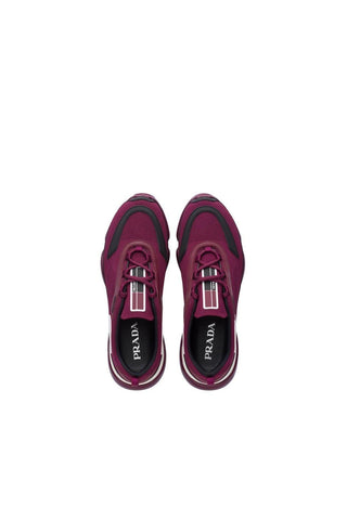 Prada 2EG253-2ODA Burgundy Cloudbust Technical Fabric Sneakers (PRM1001)