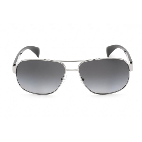 Prada PR52PS Sunglasses Shiny Gunmetal Black / Polarized Grey-AmbrogioShoes