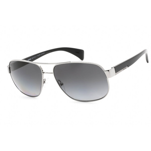 Prada PR52PS Sunglasses Shiny Gunmetal Black / Polarized Grey-AmbrogioShoes