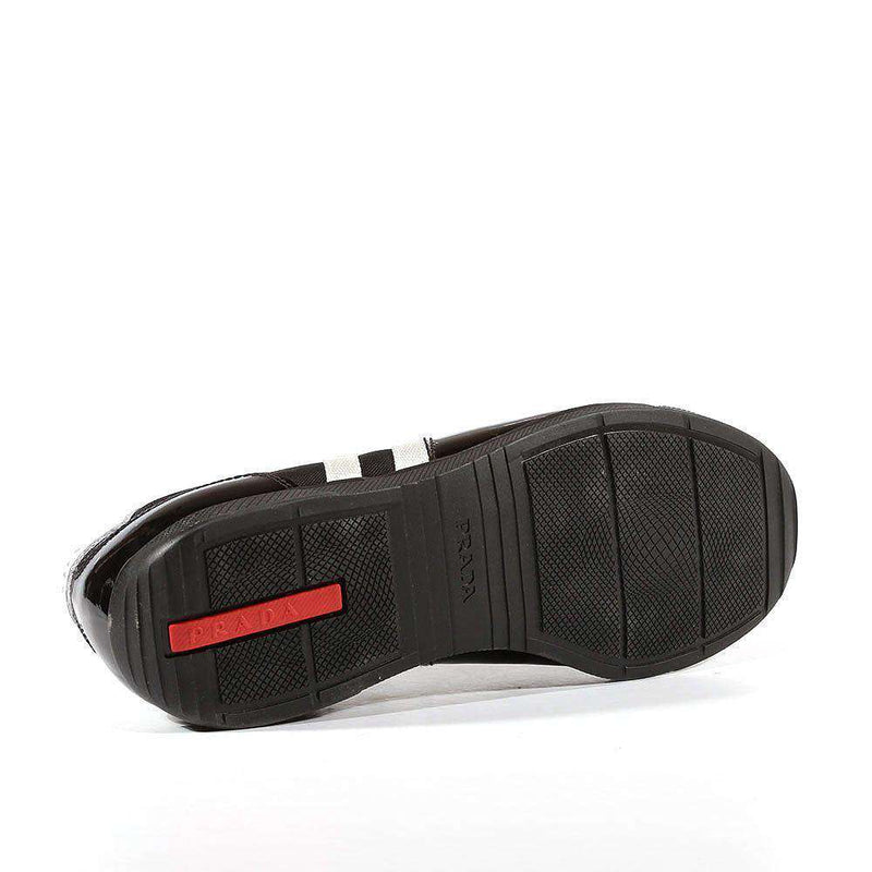 Prada Sneakers Sports Men's Shoes Black & Silver 4E1806 (PRM66)-AmbrogioShoes