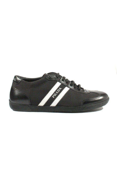 Prada Sports Men's Black & White Sneakers 4E1595 | Authentic