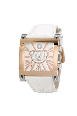 Ritmo Mundo Watch Chronograph Mineral Crystal Palazzo 432 White (RIT1005)
