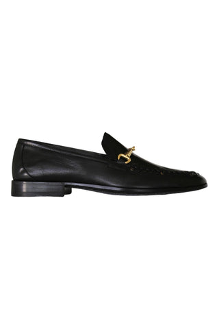 Roberto Cavalli 22505-A Black Calf-Skin Leather Horsebit Loafers (RC1005)-AmbrogioShoes