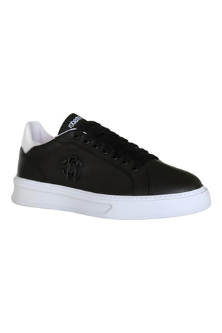 Roberto Cavalli 22535 Black Leather Casual Sneakers (RC1000)