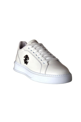 Roberto Cavalli 22535-C White Leather Casual Sneakers (RC1001)
