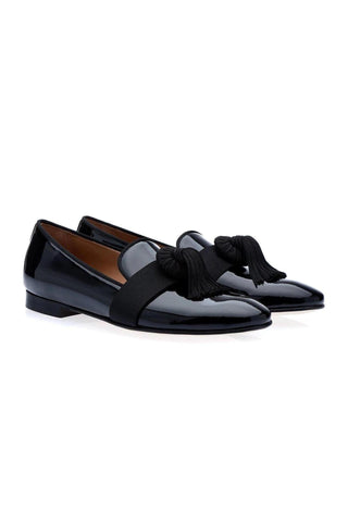SUPERGLAMOUROUS Agadir Black Patent Formal Loafers (SPGM1029)