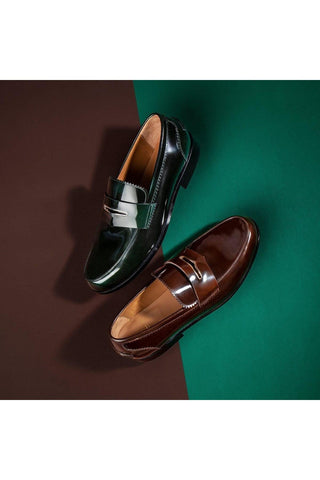 SUPERGLAMOUROUS Balmoral Polished Leather Penny Loafer
